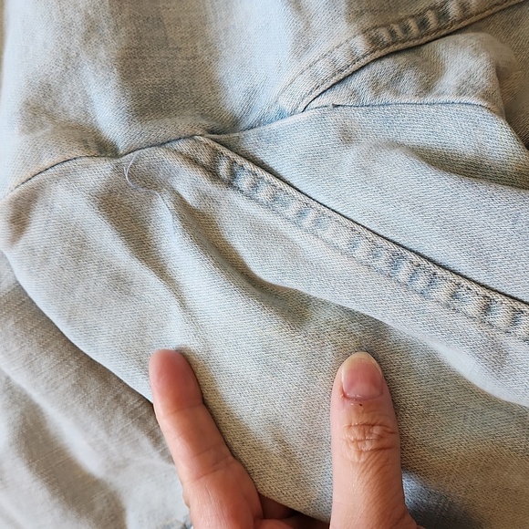 Marithe Francois Girbaud Light Blue Fitted Jean Jacket Size M - Picture 7 of 7